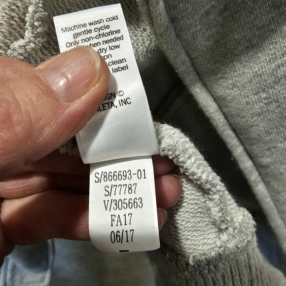 Athleta Wrappers Delight Heathered Grey Sweatshirt Jacket - Picture 7 of 8